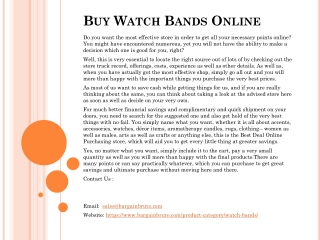 Buy Watch Bands Online