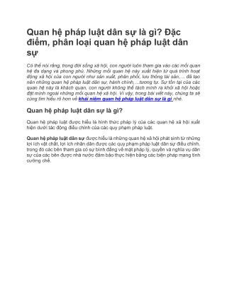 Quan hệ pháp luật dân sự là gì? Đặc điểm, phân loại quan hệ pháp luật dân sự - Luận Văn 2S