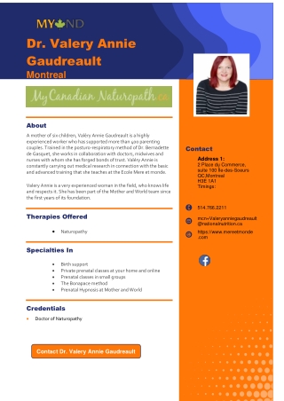 Dr. Valery Annie Gaudreault-Naturopath-Montreal