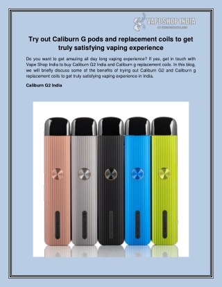 Caliburn G2 India