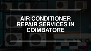 Air Conditioner Repair Services in Coimbatore