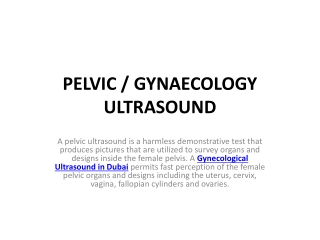 gynecological ultrasound