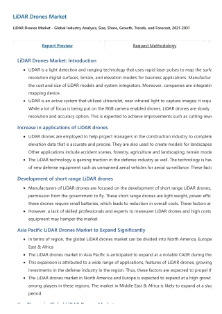 LiDAR Drones Market - Global Industry Analysis, Insights by 2031