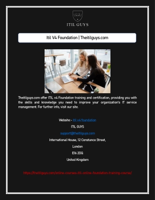 Itil V4 Foundation | Theitilguys.com