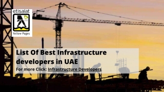 List Of Best Infrastructure developers in UAE