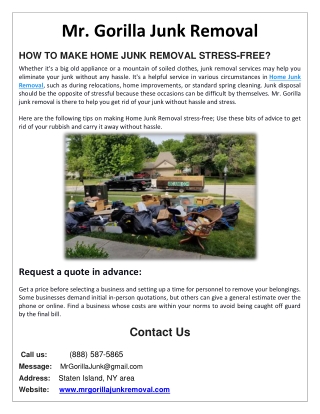 Get The Best Junk Removal Service in NYC