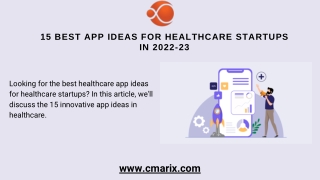Healthcare App Ideas: 15 Best App Ideas for Healthcare Startups in 2022-23