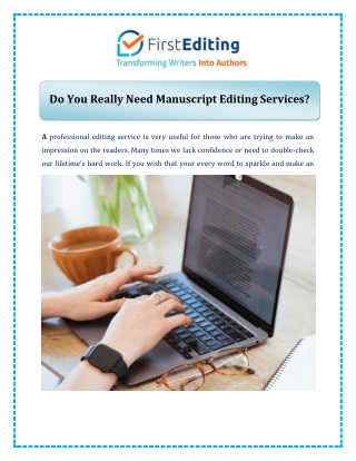 Do You Really Need Manuscript Editing Services