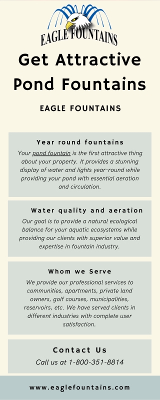 Get Attractive Pond Fountains