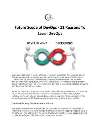 Future Scope of DevOps - 11 Reasons To Learn DevOps