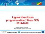 Lignes directrices programmation 11 me FED 2014-2020