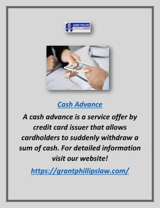Cash Advance - Grant Phillips Law PLLC