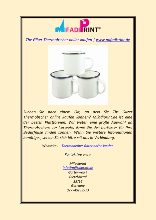The Glizer Thermobecher online kaufen www.mifadiprint.de