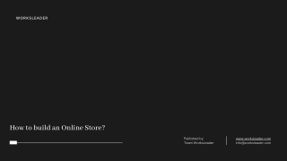 How to build an Online Store
