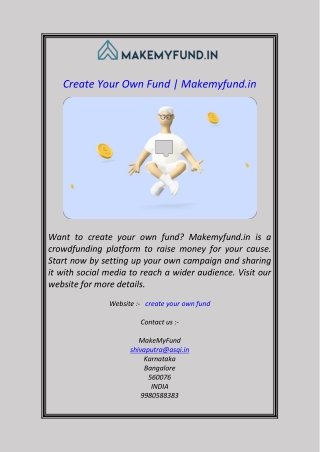 Create Your Own Fund Makemyfund.in