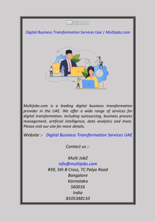Digital Business Transformation Services Uae Multijobz.com