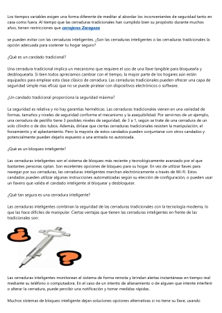 Cerraduras inteligentes VS Cerraduras Tradicionales