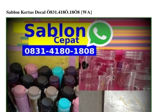 Sablon Kertas Decal