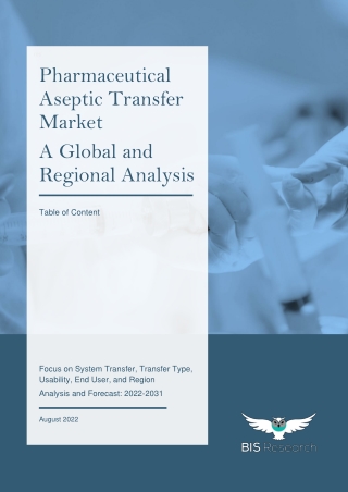 Pharmaceutical Aseptic Transfer Market Analysis and Forecast, 2022-2031