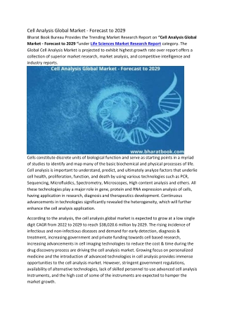 Cell Analysis Global Market