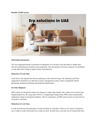 Erp solutions in UAE