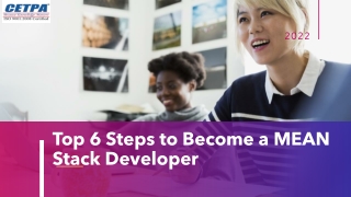 Top 6 Steps to Become a MEAN Stack Developer PPT