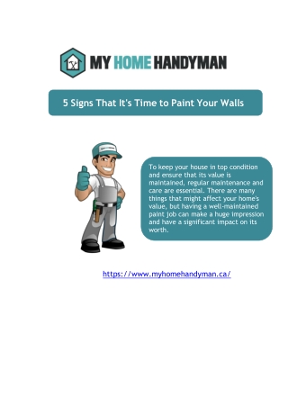 5 Signs That It's Time to Paint Your Walls | My Home Handyman