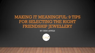 Making It Meaningful