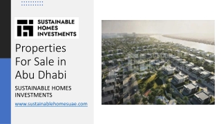 Properties For Sale in Abu Dhabi_