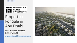 Properties For Sale in Abu Dhabi_