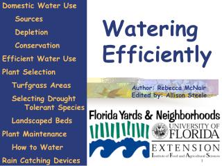 Watering Efficiently