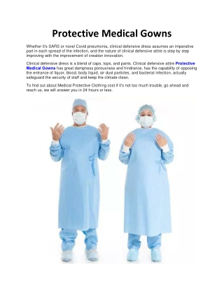 Protective Medical Gowns