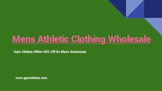 Mens Athletic Clothing Wholesale