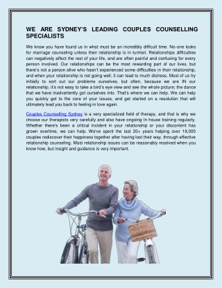 WE ARE SYDNEY’S LEADING COUPLES COUNSELLING SPECIALISTS(2)
