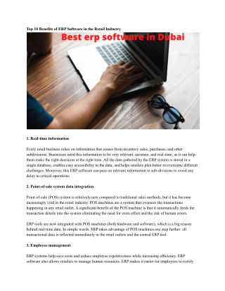 Best erp software in Dubai