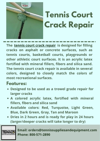 Tennis Court Crack Repair