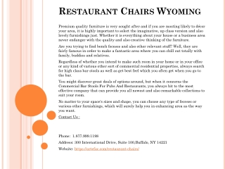 Restaurant Chairs Wyoming