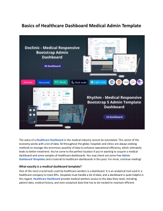 Basics of Healthcare Dashboard Medical Admin Template .docx