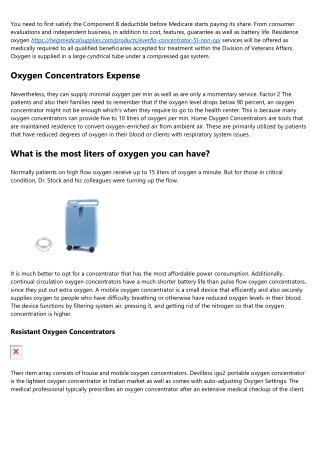 Oxygen Concentrator