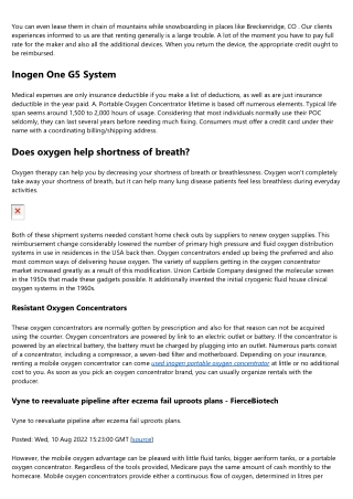 Resistant Oxygen Concentrators