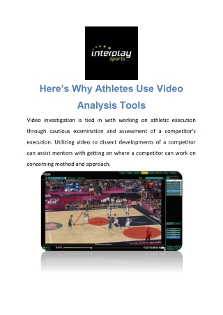 Here’s Why Athletes Use Video Analysis Tools