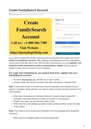 How To Create FamilySearch Account For Free | Quick Start Guide