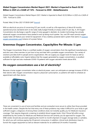 Mobile Oxygen Concentrator Rates & Costs In 2022