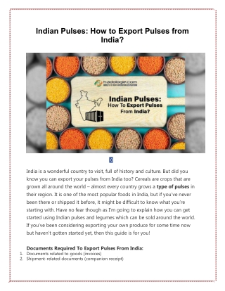 Bulk Pulses Online Directly From Manufacturers