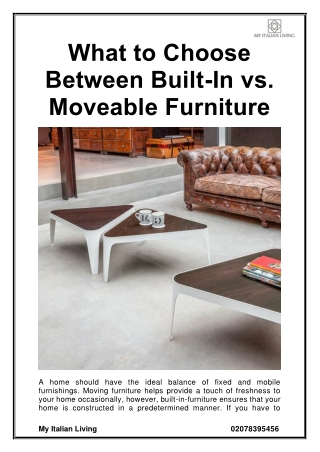 What to Choose Between Built-In vs. Moveable Furniture