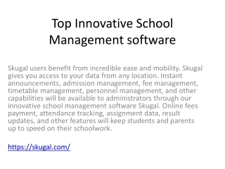Top Innovative School Management software