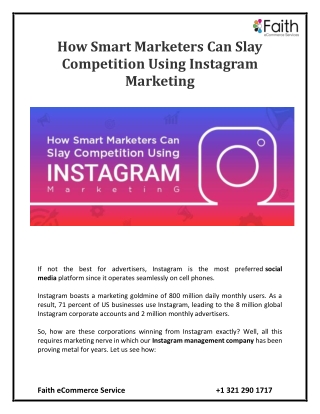 How Smart Marketers Can Slay Competition Using Instagram Marketing