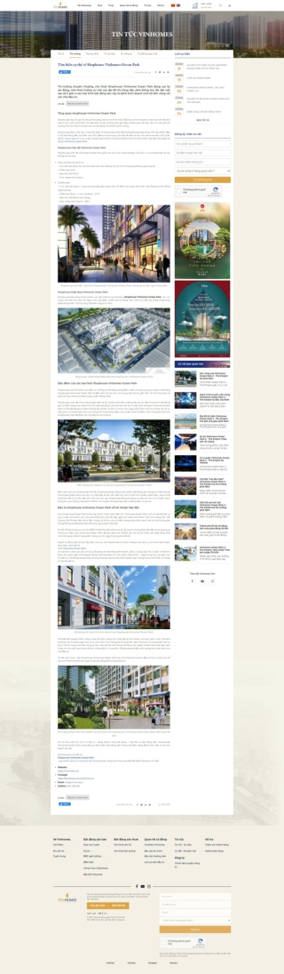 Shophouse Vinhomes Ocean Park - Thông tin cụ thể cho khách hàng