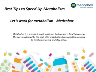 Tips to Speed Up Metabolism