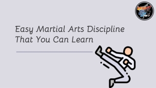 Easy Martial Arts Discipline That You Can Learn